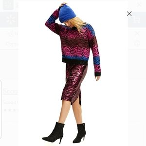 NWT Scoop Ombre Zebra Print Sweater in L